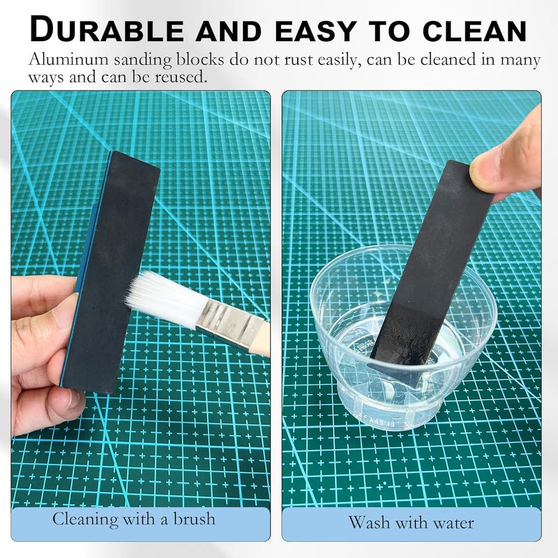 DULIWO 152 PCS Model Sandpaper Set Upgraded Sanding Stick Tool Self-Adhesive Replaceable 100-2000 Grit Sandpaper Suitable for Gunpla Models Plastic Models Resin Kits Miniature Detailing Wet and Dry Use - Image 4